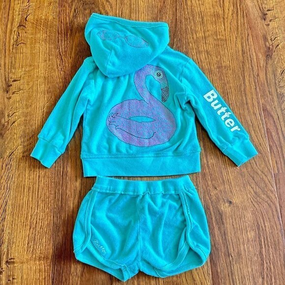 Butter terry cloth embellished track suit - Picture 7 of 7